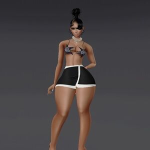 Stylish Black and White Women's Shorts